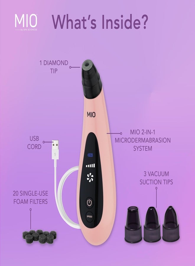 Spa Sciences - MIO - Diamond Tip Microdermabrasion Blackhead Remover, Pore Cleansing, & Resurfacing System - Reduces Acne Scars, Wrinkles, and Exfoliates for Clearer Skin - Image 5